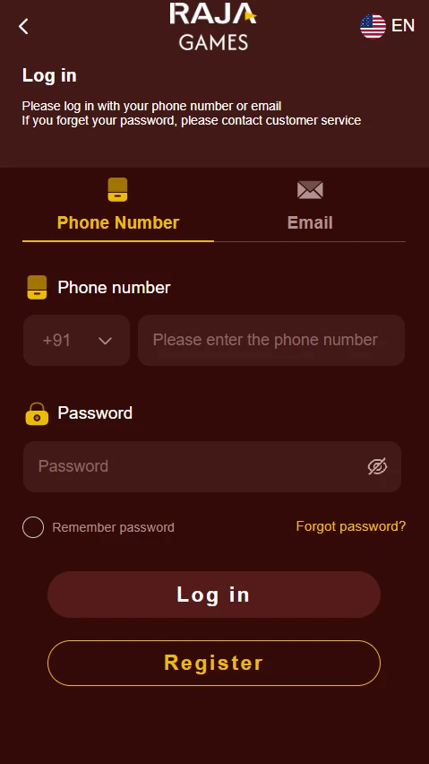 Raja Game Login